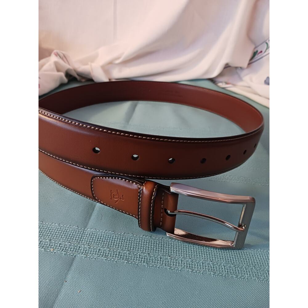 Penguin by Munsingwear Men's BELT Size 32 Tan Silvertone Buckle NWT HN36018 32in